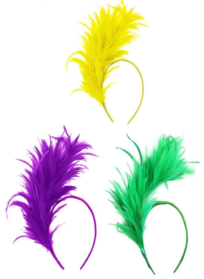 Ankelesz Feather Fascinator Headbands 1920's Women's 20s 50s Hat Tea Mardi Gras Party Cocktail Wedding Headpiece for Women (Green, One size) - Image 2